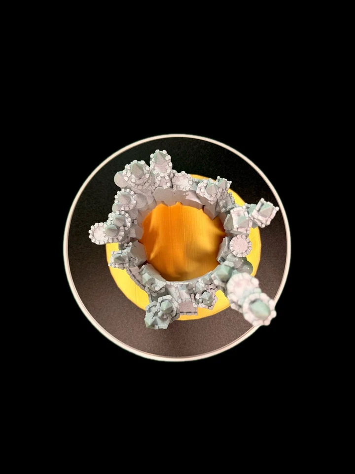 哥特式城堡 LED 蜡烛架 – 真丝黑色饰面 – 中世纪幻想装饰 — 第 4/4 张图片