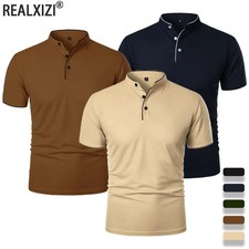 Summer Men's Polo Shirt Short Sleeve Solid Color Casual Trendy Breathable Polo S