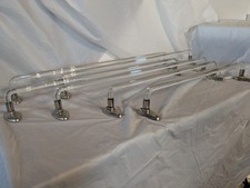 Vintage Curved Clear Glass Rods Towel Bars Bath Bathroom Kitchen Home Art Deco