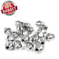 20x Radmuttern Kegelbund für Ford Alu Felgen M12x1,5 Mutter Mondeo SW19 Silber