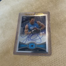 2012 Topps Chrome Luke Kuechly Panthers RC Auto #45