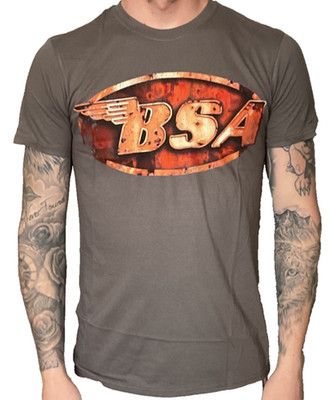 BSA CLASSIC MOTORRAD LOGO BIKER OFFICIAL MERCH T-SHIRT