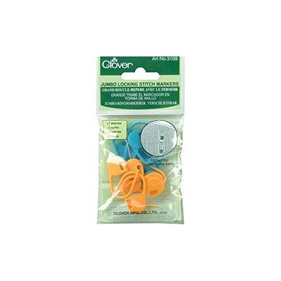  3109 Jumbo Locking Stitch Markers, blue, orange 