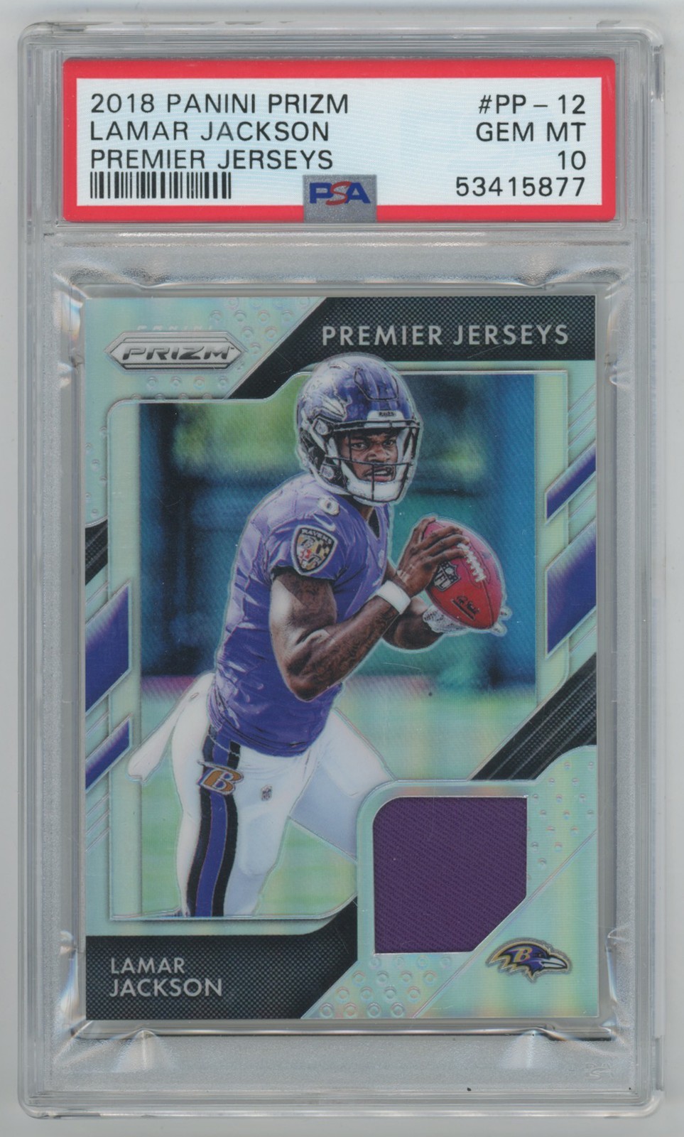 2018 Panini Prizm Premier Jerseys  LaMar Jackson PSA 10 712566