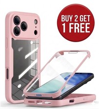 360 Full Body Case For iPhone 17 16 15 14 13 12 Pro Max Clear Front Back Cover