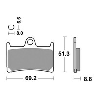 Yamaha XP T-MAX 530 BremsbeläGe SBS DS2 2012-2016 (SJ091/SJ098/SJ099)