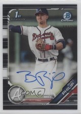 2019 Bowman Draft Chrome Pick Black Refractor 69/75 Beau Philip Auto 12fp