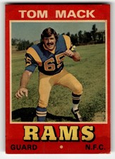 1974 Wonder Bread Tom Mack #15 Los Angeles Rams HOF MID GRADE FILLER