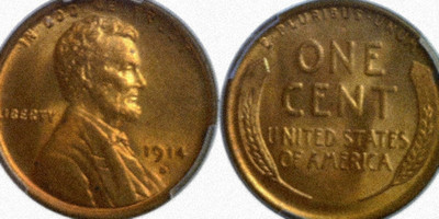 1914 D Lincoln Wheat Cent As shown in the figure - Very Fine Condition!