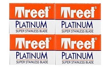 40 Treet Platinum Double Edge Razor Blades 1 Count Pack of 40 