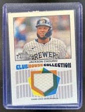2026 Topps Heritage Jackson Chourio Clubhouse Jersey #CCR-JCH Brewers