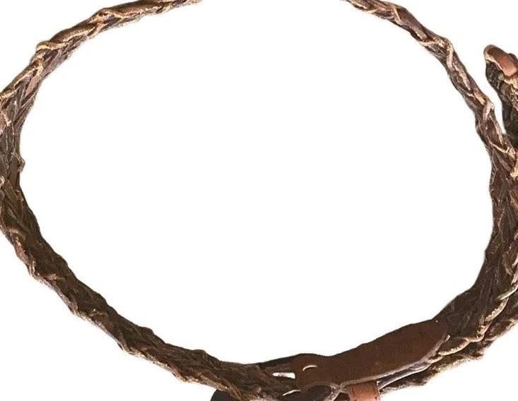 Cinturón De Colección Tejido Fossil Trenzado Cuero Marrón Mujer M Ajustable Boho BT5032 Foto 4 de 4