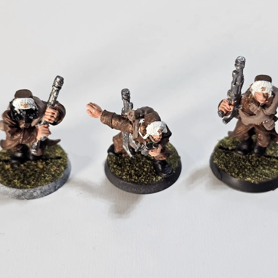 Warhammer 40k Imperial Guard Valhallan Ice Warriors Metal Painted Vintage 5 Pc - Image 4 of 4