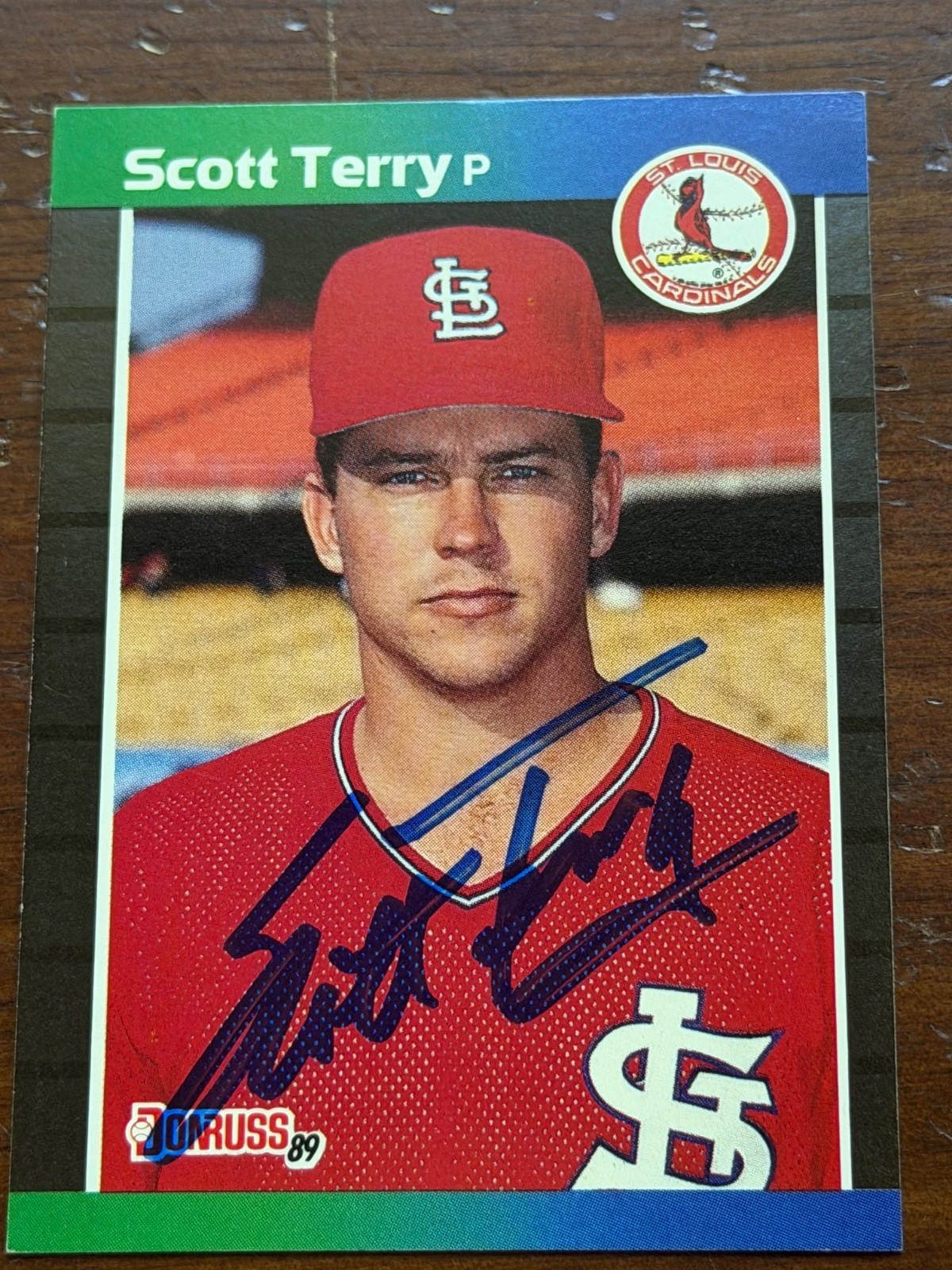 Signed 1989 Donruss Scott Terry