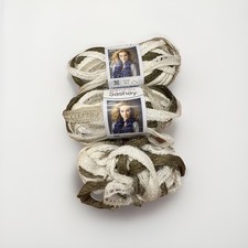 Red Heart Boutique Sashay Shuffle Yarn Neutral Brown Lot of 2 plus partial skein