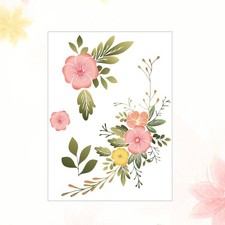  Adesivo Toilette Fiori Autoadesivo Decalcomanie Fiori Adesivi Murali