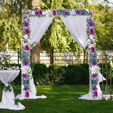 2 Pack Artificial Flower Garlands 14.5 FT Summer Garland for Mantle Floral Ga...