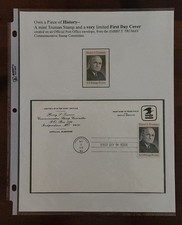 Harry S. Truman USPS Commemorative Stamp and First Day of Issue Envelope (1973)