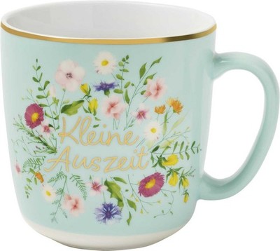 Blütenträume Kaffeebecher ''''Kleine Auszeit'''', 350 ml Kaffeetasse, Teetasse, B...