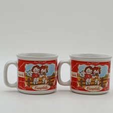  Campbell Soup 12 Oz Soup Mugs 1998 VTG.-Lot of 2