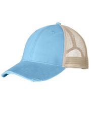    Adams Headwear Men Ollie Distressed Cap Hat, mid-profile OL102 baby blue/Tan