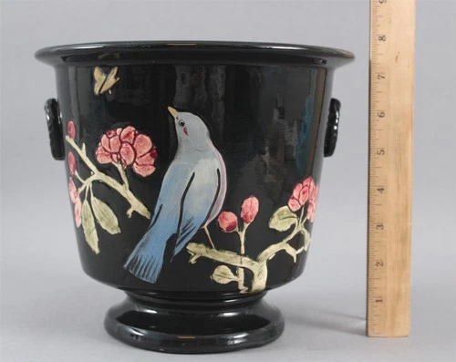 Antique Signed WELLER Art Pottery Rosemont Pattern Planter Jardiniere NO RESERVE