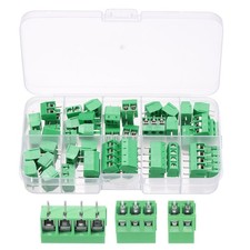 50PCS 2-Pin 3-Pin 4-Pin PCB Mount Screw Terminal Block Connectors 5mm/0.2in...