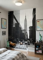 Nice Wall New York Foto-Tapete Schwarz Matt Papier 254X183 Cm Wohnzimmer