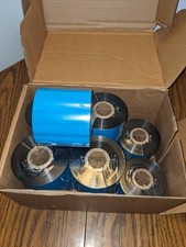 11 Rolls 2.52'' x 1476' Resin Enhanced Wax Blue Thermal Ribbon, 64mm x 450mm
