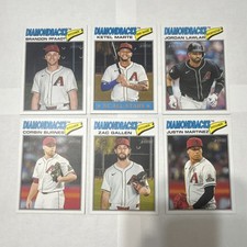 2025 Topps Heritage Arizona Diamondbacks Baseball Card Lot 6 Cards