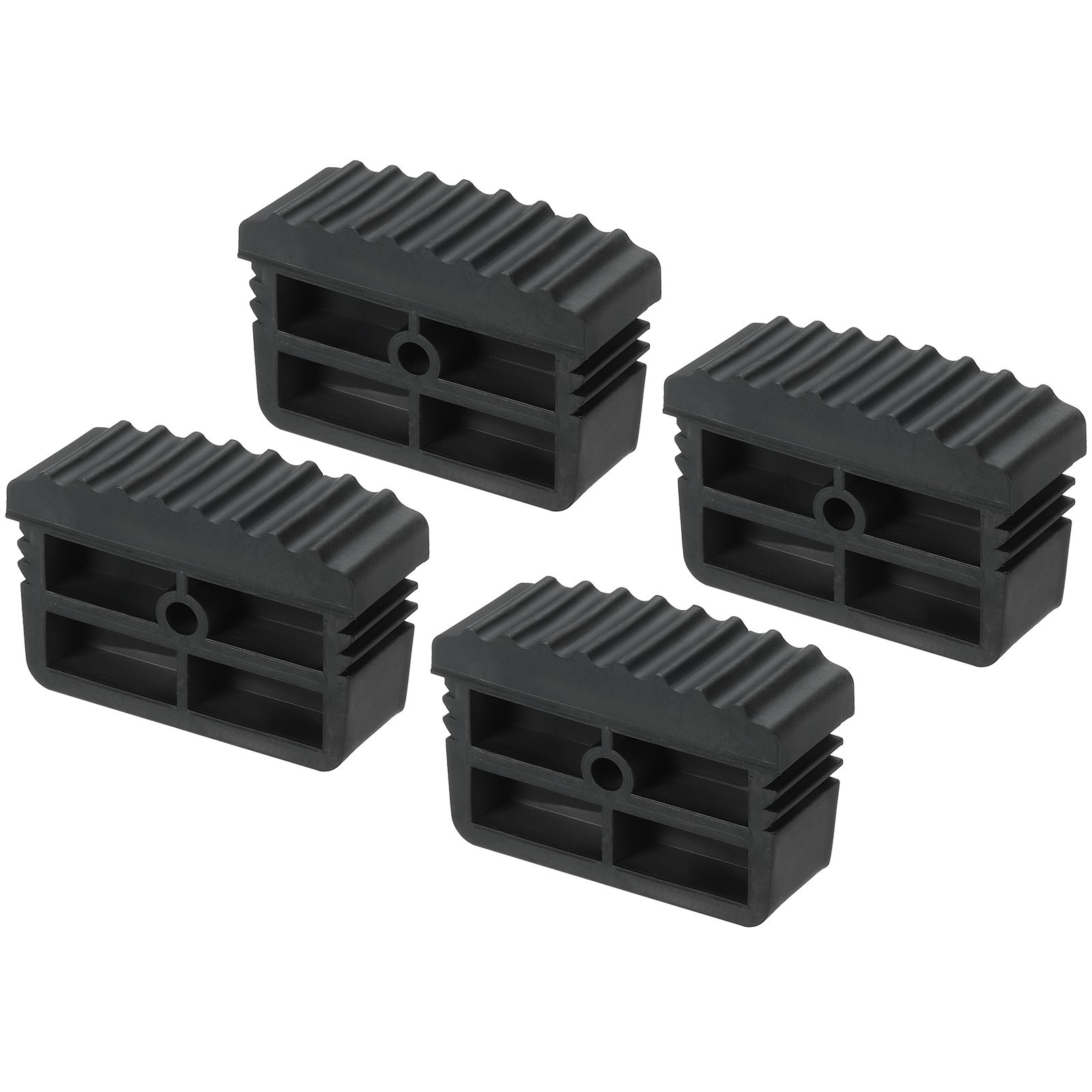 4Pcs Ladder Feet Non Slip Extension Ladder Feet Rubber Pads Cover Black