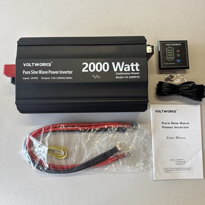 #ad Used Volts Works 2000 Watt Pure Sine Wave Power Inverter $80.00