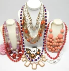 VINTAGE TO NOW FASHION/COSTUME JEWELRY NECKLACE LOT, ASSORTED TYPES & MATERIALS