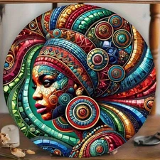 1pc 7.87X7.87Inch Aluminum 2D Flat for Halloween Halloween Decor Vibrant African