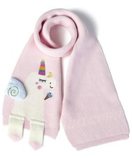 Royid Kids Scarf for Girls Winter Warm Knit Toddler Baby One Size, Pink