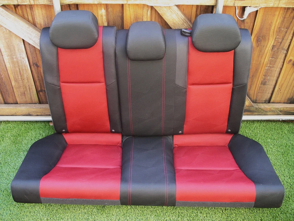 Juego de asientos traseros completos con puntada roja cupé 12-15 Si original OEM Honda Civic Foto 2 de 4