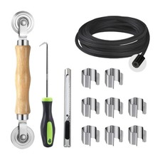 5 in 1 Window Screen Repair Kit with Roller, Spline, Clips and Cutter Tool