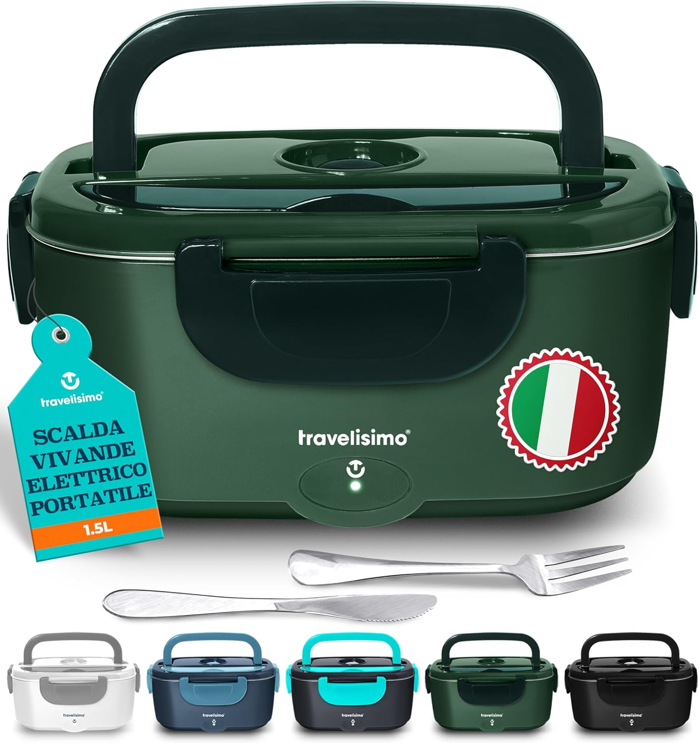 Scaldavivande Elettrico Inox 80W: Mangia Sano Ovunque 1.5L 24V 220V