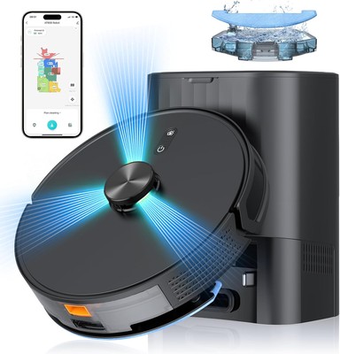 3-in-1 Robot Vacuum and Mop Combo, Self Emptying Station for 60 Days,... 