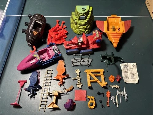 Vintage 80s Motu Accessories Lot Masters Of The Universe Parts