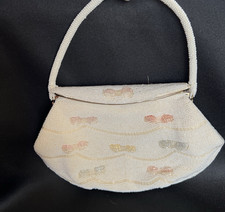 Vintage 1940's KG Charlet Japan w/Pearl colored Beads-Small Purse Evening Bag