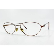 Luxottica Eyeglasses Womens Brown Titanium Oval Frames 1513 4030 54-18-135