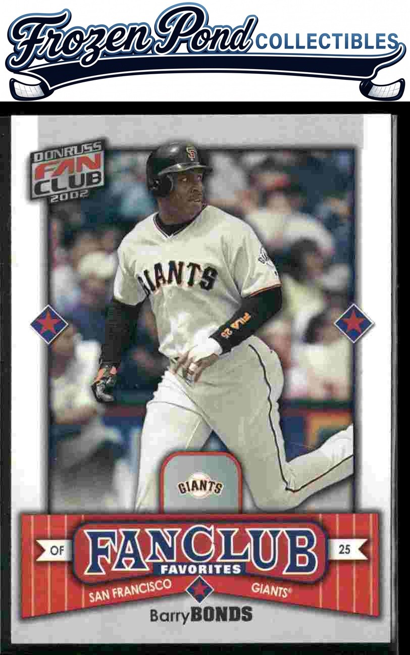 2002 Donruss Fan Club Barry Bonds #291 San Francisco Giants