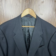 Hart Schaffner Marx Sport Coat Mens 44R Gray Multicolor Virgin Wool USA Made