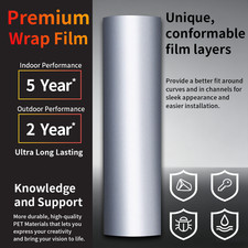 Premium Super Gloss Metallic Vinyl Car Wrap Sticker Decal Bubble Free Sheet Film