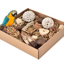Natural Bird Toy Foraging Parrot Shredding Toys Box, Bird Chew Foraging Toys