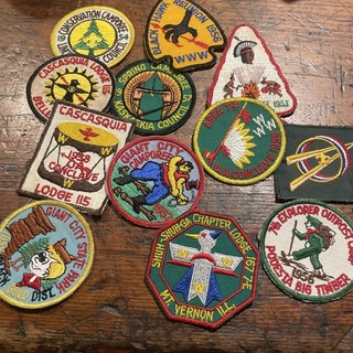Lot of 12 BSA Boy Scouts OA WWW Patches 1950's