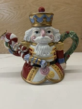 Fitz and Floyd Nutcracker Sweets Teapot. 2003 Christmas Holiday .  Retired.