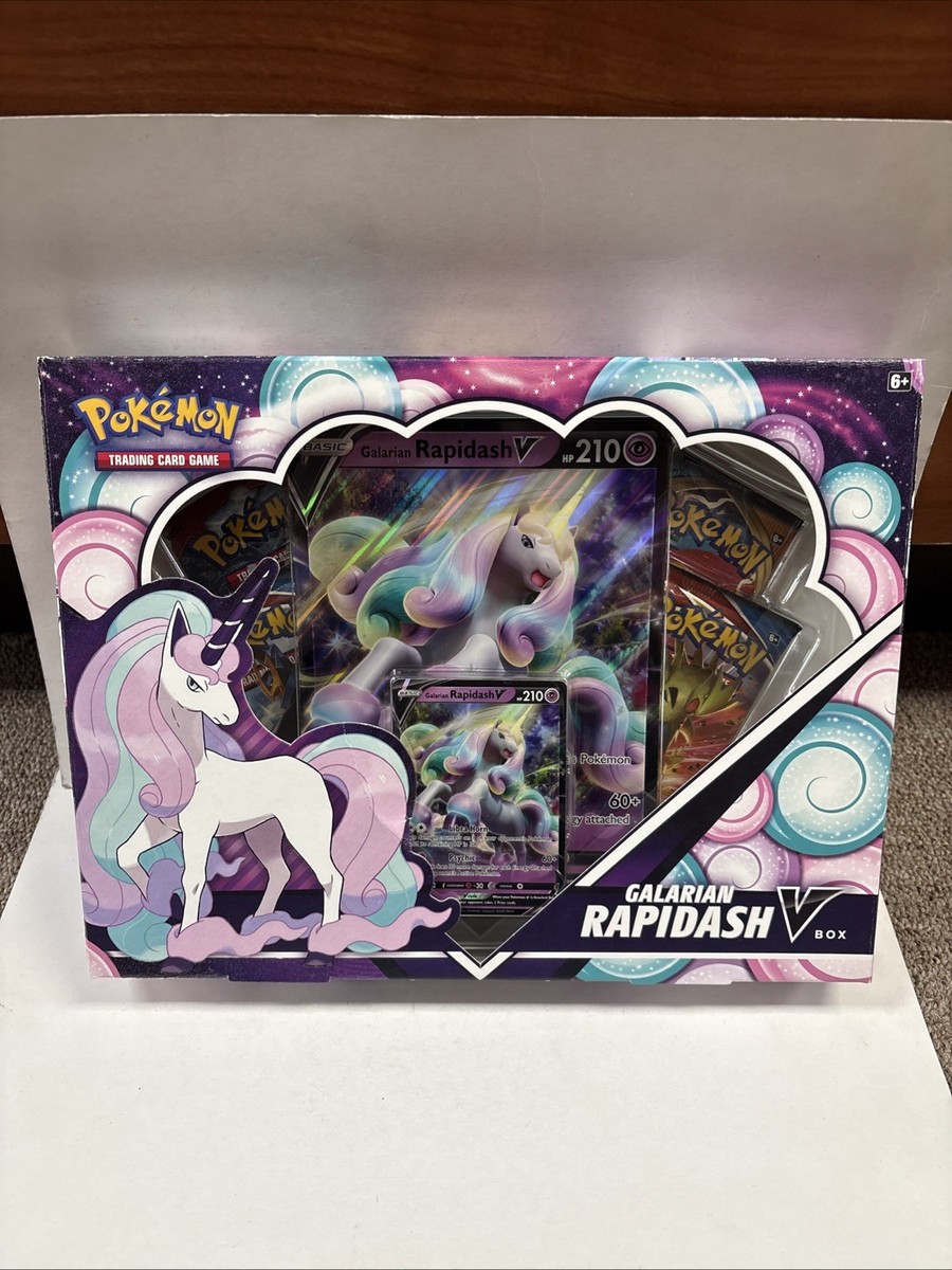 pokémon trading card game galarian rapidash v box Pokemon TCG: 30 Retreat Cost POKEMON GALARIAN RAPIDASH V BOX