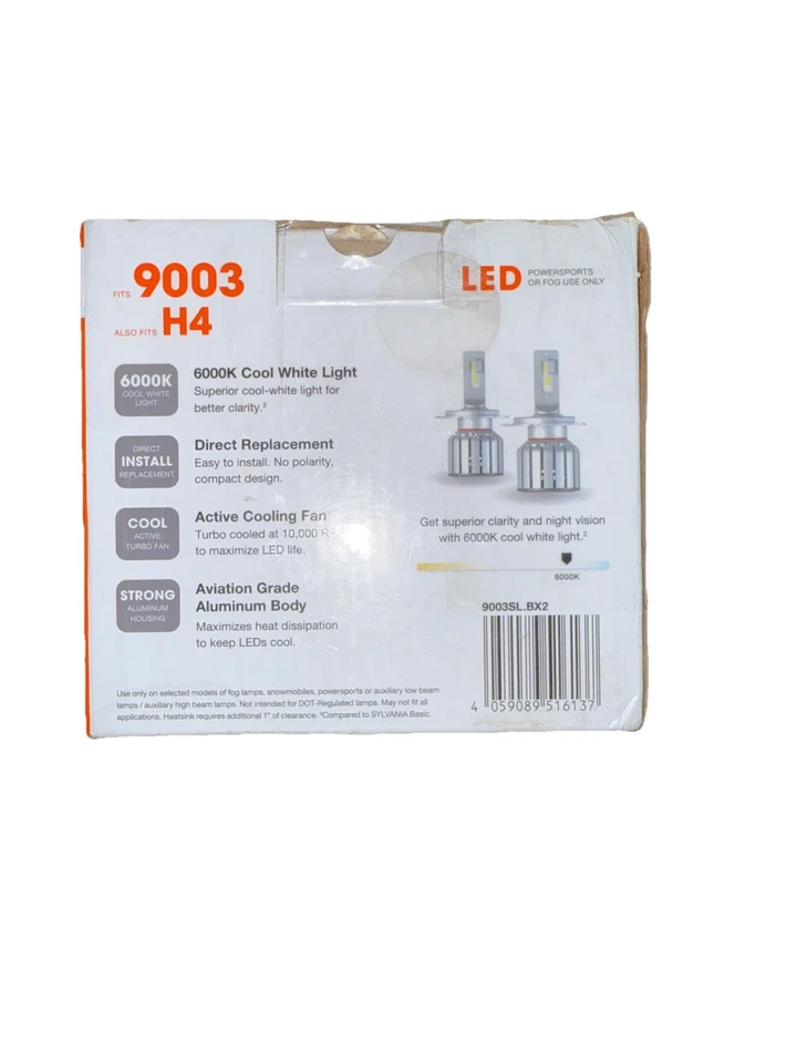 Sylvania 9003 H4 LED Headlights - Image 2 of 4